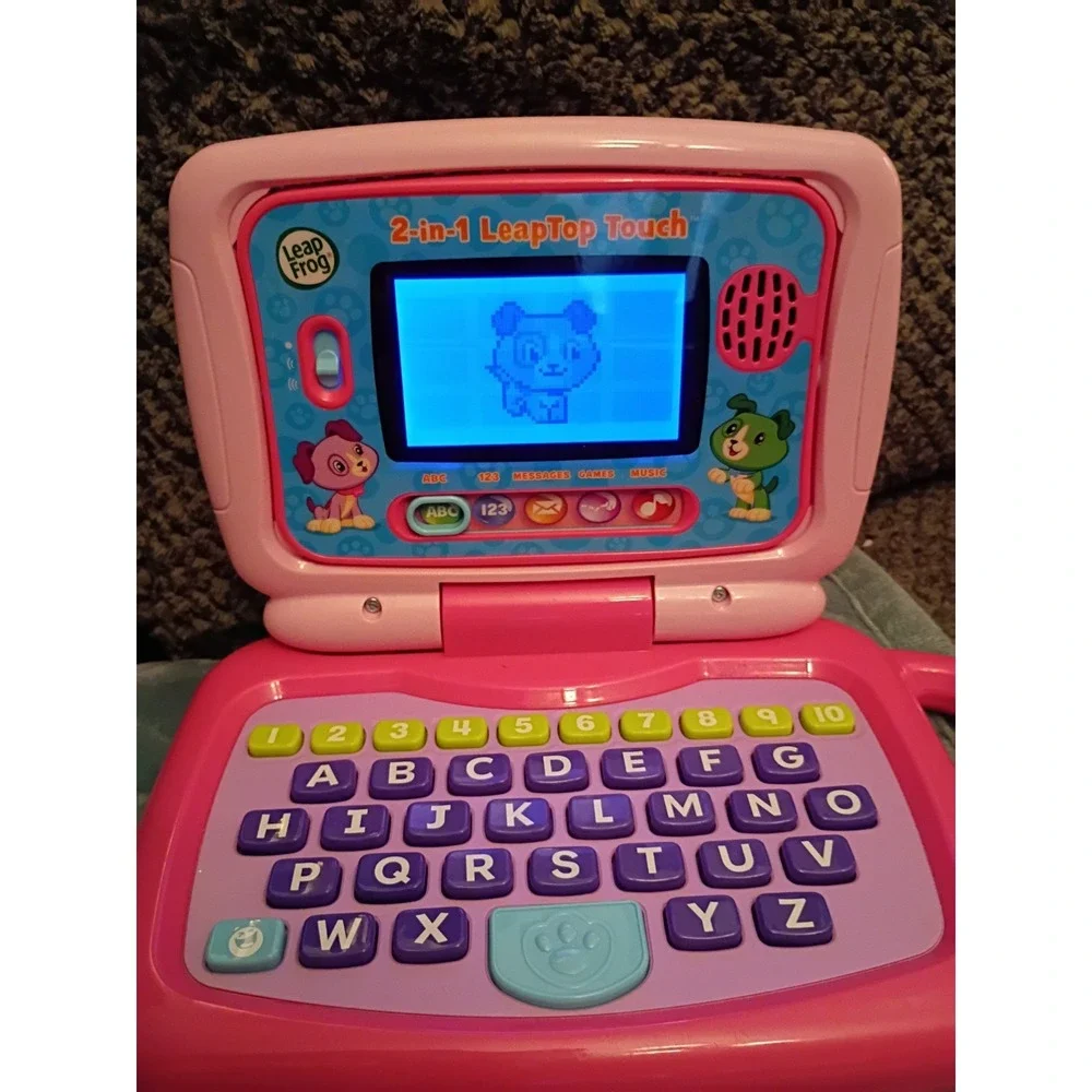 Gently Used LeapFrog 2 N 1 My Own Leaptop Touch Laptop Tablet Computer Pink 2017